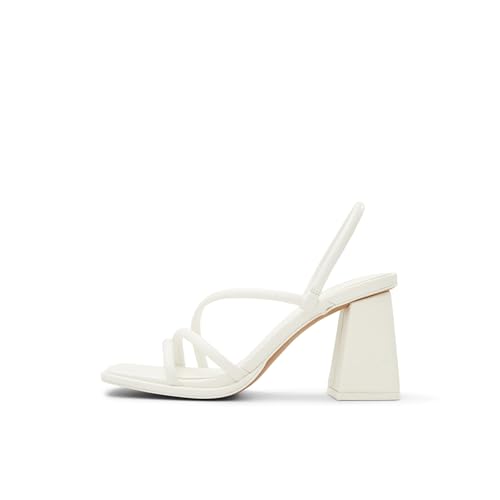 Call It Spring Women's Luxe Heeled Sandal, Open White, 8