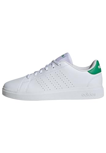 adidas Advantage Base 2.0 Shoes Junior, Zapatillas de Tenis, Cloud White/Cloud White/Green, 39 1/3...