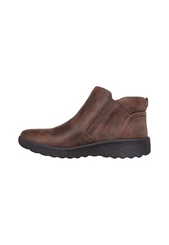 Skechers Lovely Vibe Fall in Bloom- Botines para mujer, Micropiel chocolate, 41 EU