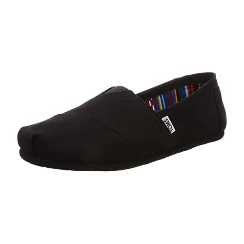 TOMS ALPARGATA CORE, Mocasines Planos Mujer, Negro, 38.5 EU