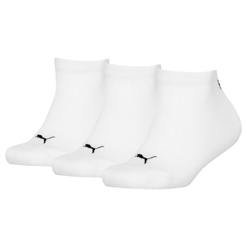 PUMA Kids Plain Sneaker Calcetines para zapatillas, Blanco, 35-38 Unisex niños