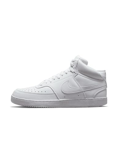 Nike Hombres Court Vision Mid, White/White-White, 44 EU