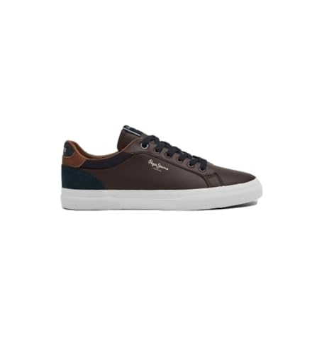 Pepe Jeans Zapatillas De Piel Kenton Court Marrón