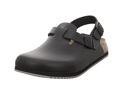 Birkenstock - Zuecos de Cuero Unisex, Color Negro, Talla 41