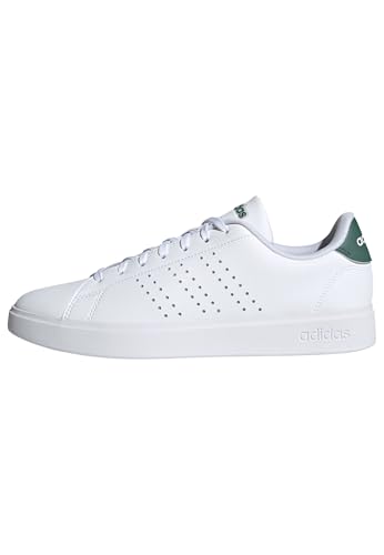 adidas Hombre Advantage 2.0 Shoes, Cloud White/Core Black/Green, 42 EU