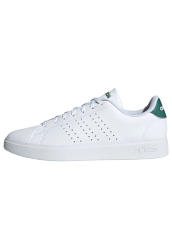 adidas Advantage 2.0 Shoes, Zapatillas de Deporte Hombre, Cloud White Core Black Green, 42 EU