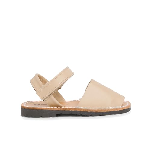 Pisamonas Menorquinas Niños Avarcas Napa Cinta Adhesiva Talla 35 Color Arena