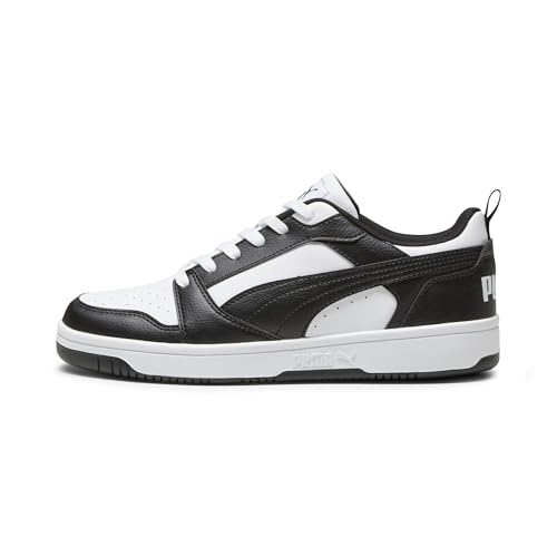 PUMA Rebound V6 Low, Zapatillas Unisex adulto, Puma White Puma Black Puma White, 45 EU