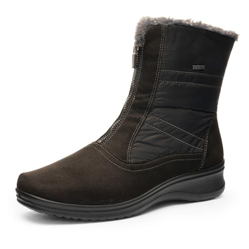 ara München 1248501, Botas de Nieve Mujer, Schwarz, 35 EU Ancho