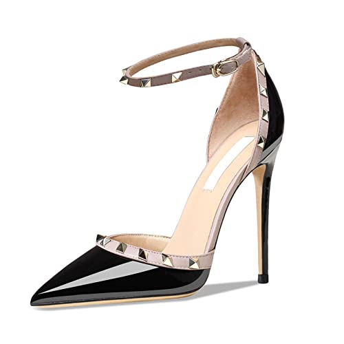 CCAFRET Tacones Altos Pointed High-Heeled Shoes Women's High-Heeled Shoes (Color : Schwarz, Size :...