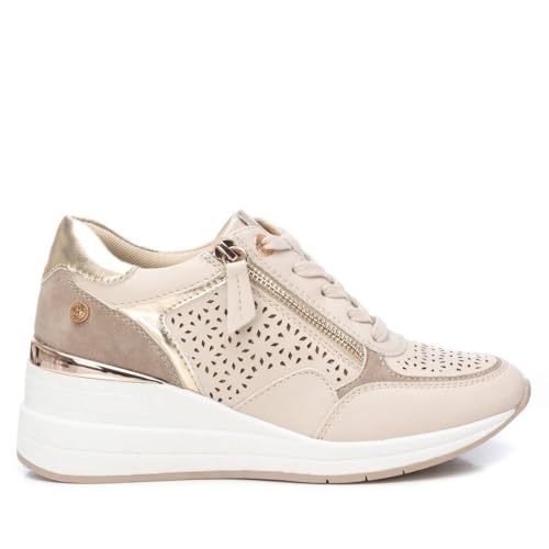 XTI - Zapatilla Mujer Beige - Calzado Cómodo y Versátil - Moda Casual - Modelo 14363202 (Talla 38)