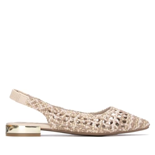 XTI - Bailarina Mujer Beige - Calzado Cómodo y Versátil - Moda Casual - Modelo 14530001 (Talla 39)