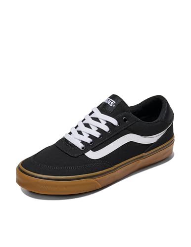 Vans Hombre Brooklyn LS Zapatilla Black and Gum 42 EU