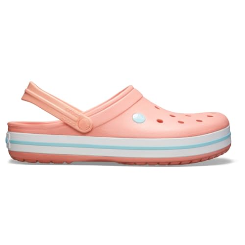 Crocs - Crocband, Zuecos Unisex adulto, Rosa (Melon/Ice Blue 7h5), 38/39 EU