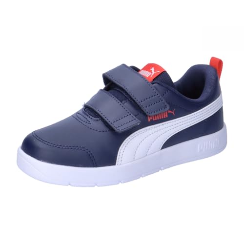PUMA Unisex Kids COURTFLEX V3 V PS Sneaker, PUMA Navy-PUMA White-PUMA Red, 28 EU