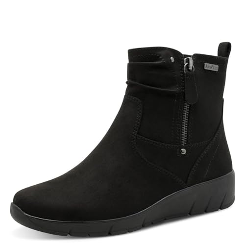 Jana Bota para mujer Flat Tex + botas veganas de media longitud, color negro, talla 38 EU, Negro...