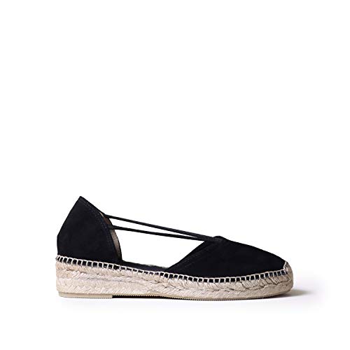 TONI PONS Alpargata para Mujer en Ante - ERLA - Negro, 38 EU