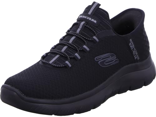 Skechers Summits High Range, Zapatillas Hombre, Black Mesh Trim Black, 43 EU