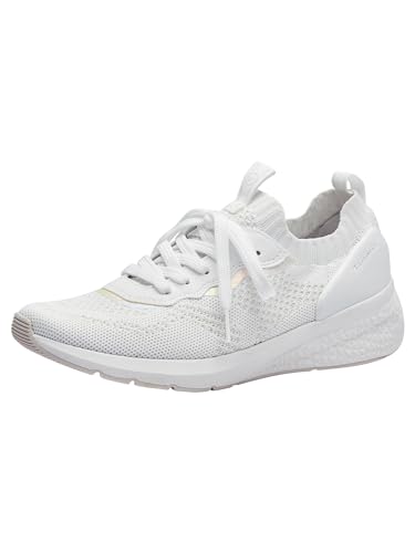 Tamaris Zapatillas Deportivas Veganas para Mujer, Blanco, 38 EU