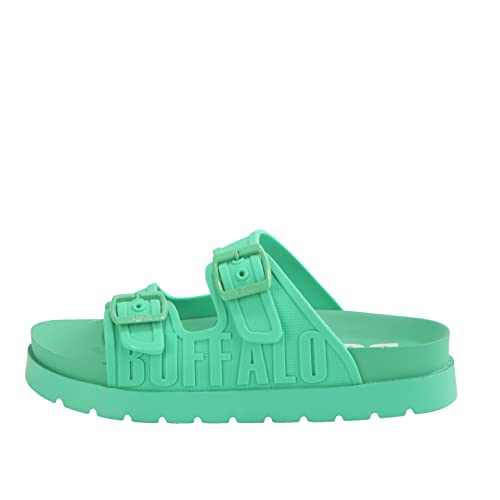 Buffalo Sandalias de baño para mujer EVE-SOL para mujer, sandalias de verano, para el tiempo libre,...