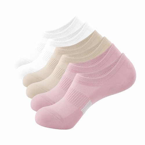 JOOTUEPO 3 Pares Calcetines Invisibles, Calcetines Cortos Transpirables Pinkies en Algodón, Mujer...