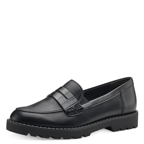Tamaris Mocasines Veganos para Mujer, Negro Mate, 39 EU