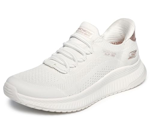 Skechers Bobs Squad 4 - Tenis para Mujer, Color Blanco Roto, Talla 5