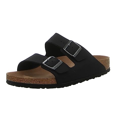 Birkenstock Arizona Vegan Slides Sandalias Hombres Negro, Negro, 43 EU