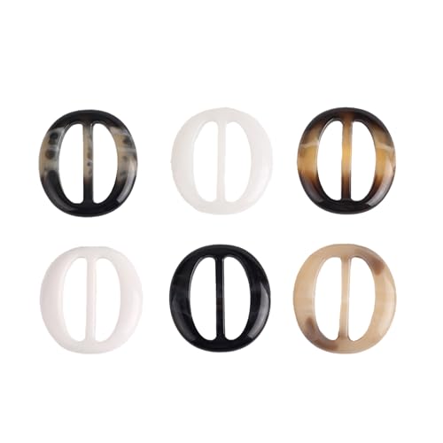 CBMZHF 6 piezas, hebilla ovalada para cinturón, hebilla para bufanda, nudo de esquina de ropa...