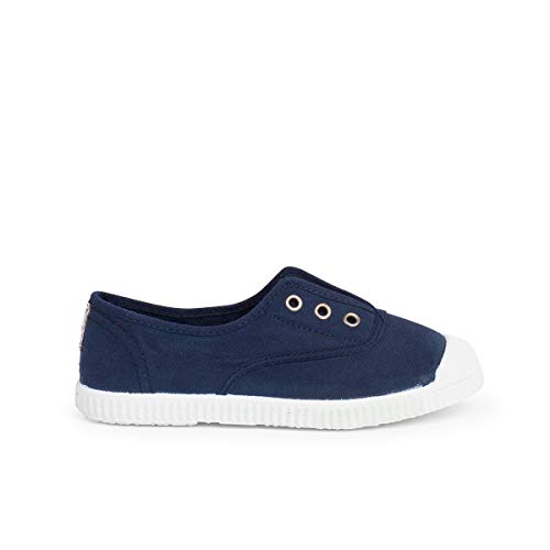 Pisamonas Zapatillas Lona Punta Goma Sin Cordones Talla 30 Color Azul Marino
