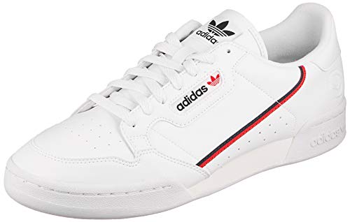 adidas Continental 80 Vegan, Sneaker, Footwear White/Collegiate Navy/Scarlet, 35.5 EU