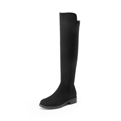DREAM PAIRS Botas Mujer de Caña Extra Larga con Suela Plana Baja con Caña Elastica Invierno,Size...