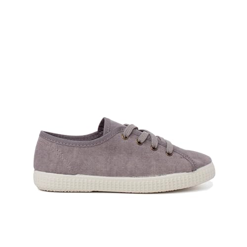 Pisamonas Zapatilla Lona ecológica Vegana Talla 24 en Color Gris