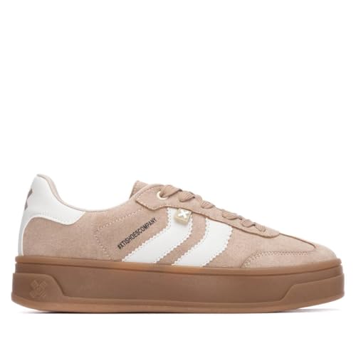 XTI - Zapatilla Mujer Beige - Calzado Cómodo y Versátil - Moda Casual - Modelo 14458601 (Talla 38)