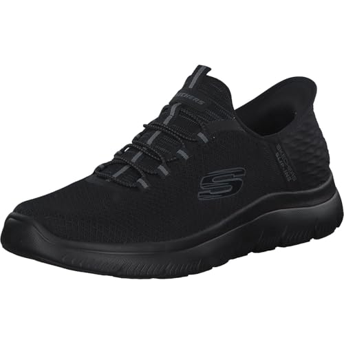 Skechers Hombre Summits High Range Zapatillas, Black Mesh/Trim, 41 EU