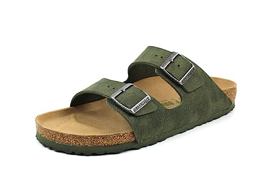 Birkenstock Arizona BS Desert Dust Vegan, Mule Hombre, Verde Oliva, 44 EU
