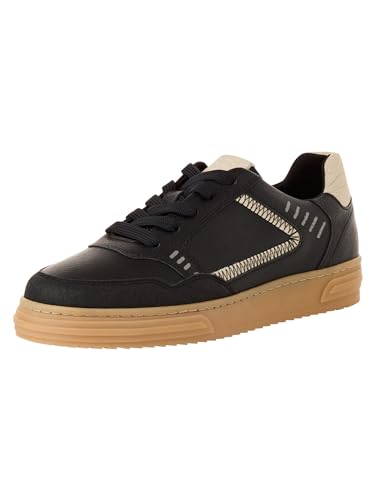 Tamaris Zapatillas Veganas para Mujer, Negro Combinado, 39 EU