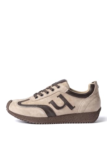 Yokono Sneaker GUAM-002 Marron | Zapatos Mujer Primavera-Verano | Piel Vacuna Serr/napa | 2 CM