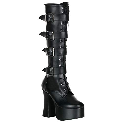 Demonia SLUSH-225 Blk Vegan Leather UK 7 (EU 40)