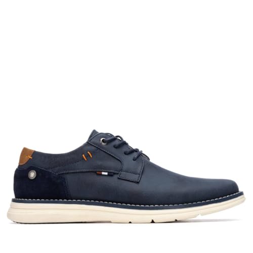 XTI - Zapatos Tipo Blucher Hombre Navy - Calzado Cómodo y Versátil - Moda Casual - Modelo 14577002...