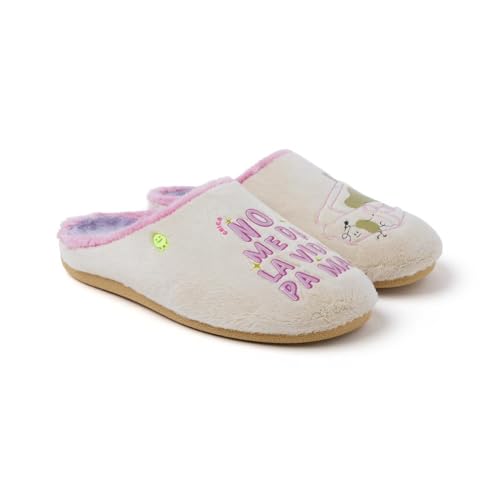 HOT POTATOES Scanlon, Pantuflas Mujer, Beig, 39 EU