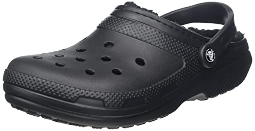 Crocs Classic Lined Clog, Zuecos Unisex Adulto, Black/Black, 41/42 EU
