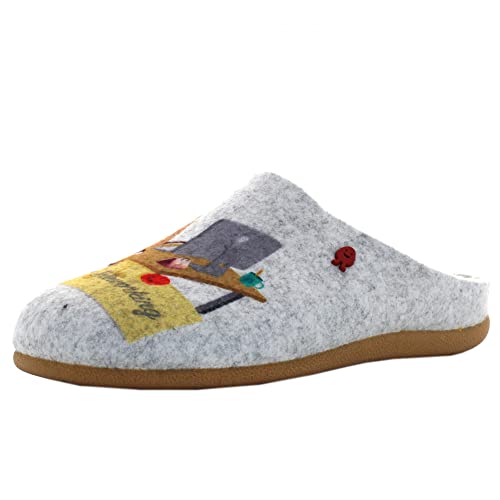 HOT POTATOES Hatting, Pantuflas Mujer, Gris, 38 EU