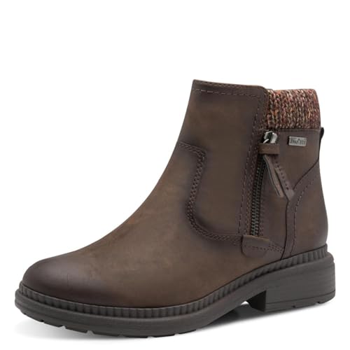 Jana Bota para mujer Flat TEX + botas veganas de media longitud, moca, talla 38 EU, moca, 38 EU