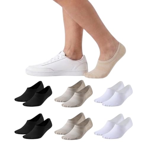 Balseti 6 Pares de Calcetines Invisibles para Hombre y Mujer, Pinkies de Algodón Transpirables para...