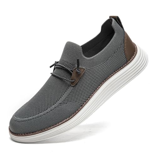 CAIQDM Zapatos cómodos Antideslizantes para Hombres Zapatos Casuales para Caminar Casuales Retro...