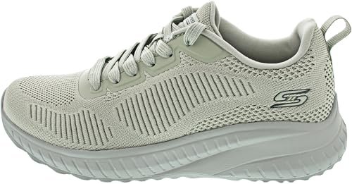 Skechers Bobs Squad Chaos Face Off, Zapatillas de Deporte Mujer, Sage Engineered Knit, 37 EU