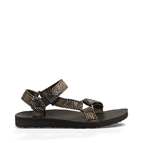 Teva Original Universal, Sandalias de Punta Descubierta Mujer, Negro (Black Black), 36 EU