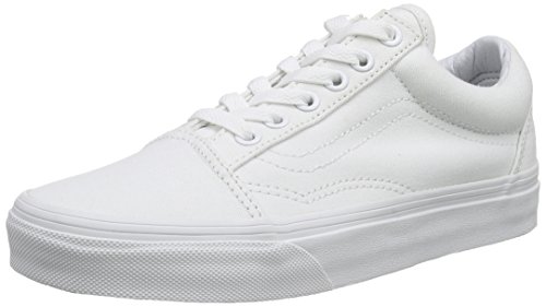 Vans Old Skool Zapatillas de Tella Unisex Adulto, Blanco (true white), 37
