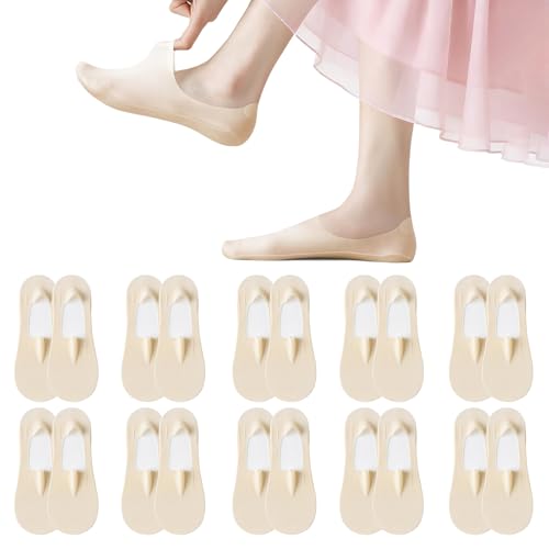 Eniyou 10 Pares Calcetines Invisibles Mujer Pinkies Calcetines Invisibles Mujer Verano Pikis...